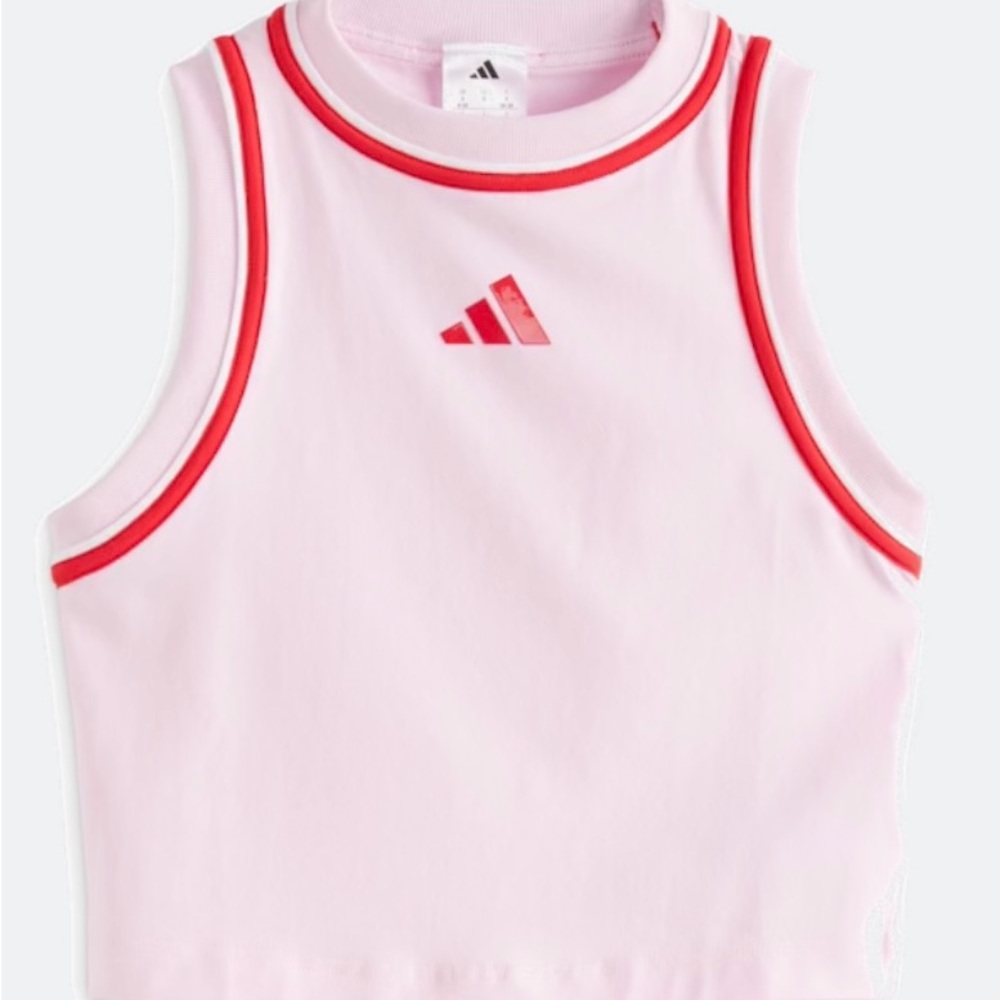 Adidas Pink and Red crop Tank Top